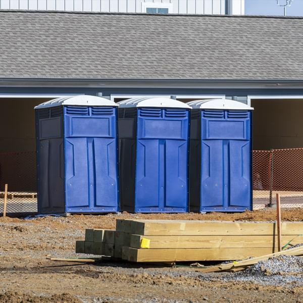 Heavy-duty construction site porta potty in Rochester, New York